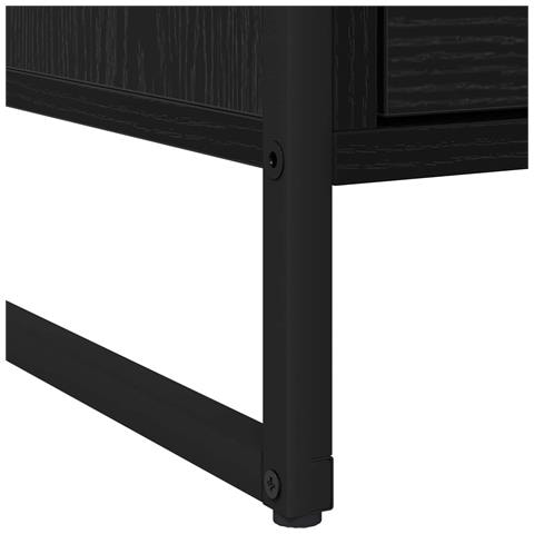 Comodino Rovere Nero 50 x 39,5 x 50 cm Legno multistrato - Foto 9