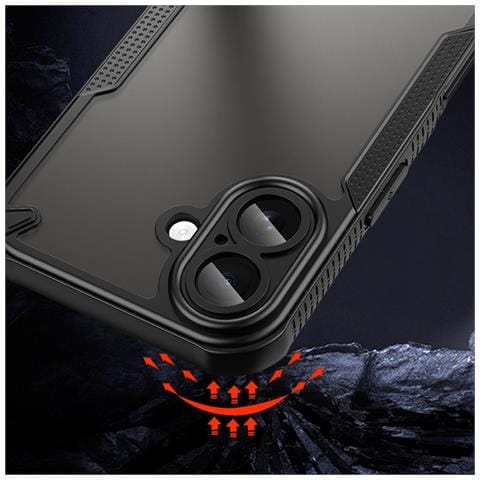 Custodia Protettiva Completa Nera In Tpu+pc Compatibile Con Iphone 17 Air - Foto 5