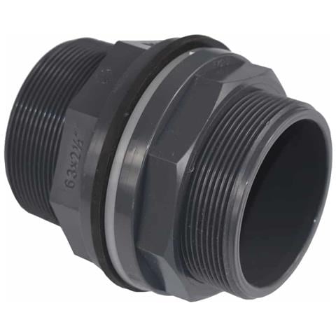 Passaparete Pvc Raccordo Pvc 63mm Giunto Filettato Pn10 - Foto 1