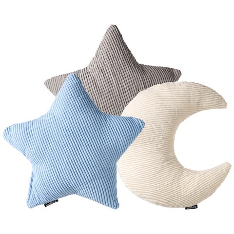 Set Di 3 Cuscini Decorativi Luna Velluto A Coste 35 X 30 Cm 35 X 35 Cm Multicolore Tinta Unita - Foto 2