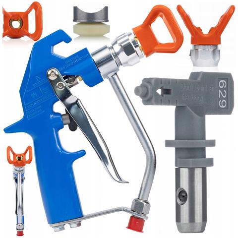 Pistola A Spruzzo E Stucco Black Spray Bs500 Set - Alta Pressione 500 Bar | Compatibile Con Graco, Wagner, Titan | Accessori Verniciatura - Foto 1