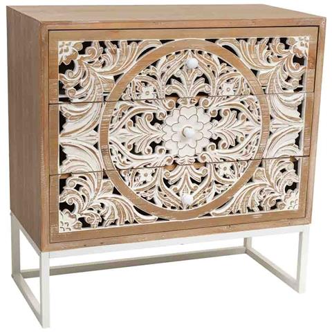 Comò In Legno Bianco 75x35x75 - Foto 1