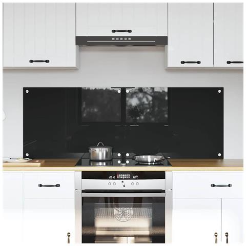 Rivestimento da Cucina 2 pcs Nero 70 x 50 cm vetro temperato - Foto 2