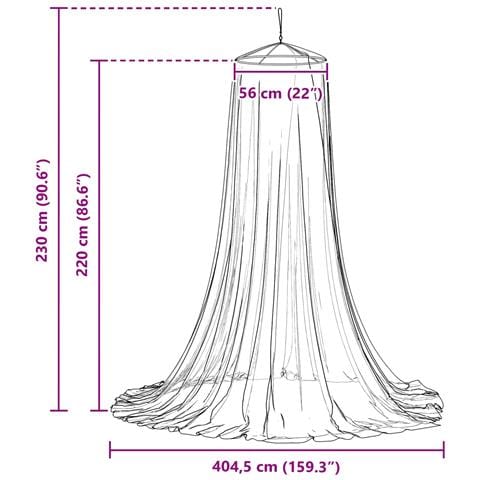 Zanzariera per letto 156 maglia 3 pcs 156 maglia Bianco - Foto 6