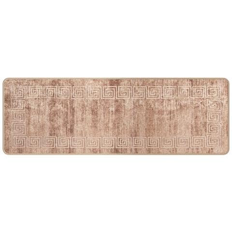 Runner Tappeto MARSA Bianco 50 x 150 cm Poliestere e PVC - Foto 1