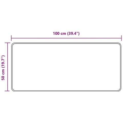 Runner Tappeto MARSA Bianco 50 x 150 cm Poliestere e PVC - Foto 7