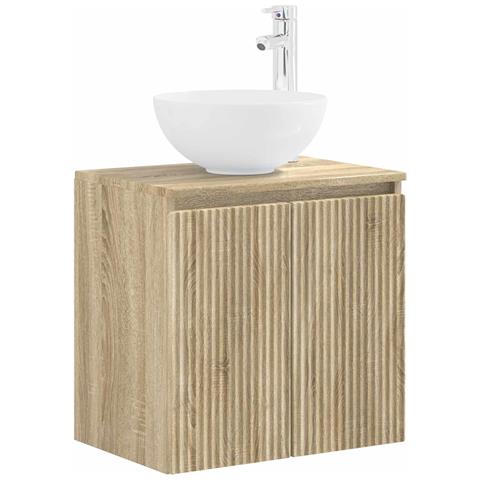 Mobile Lavabo da Parete Rovere Sonoma 49,5 x 41 x 64,5 cm - Foto 1