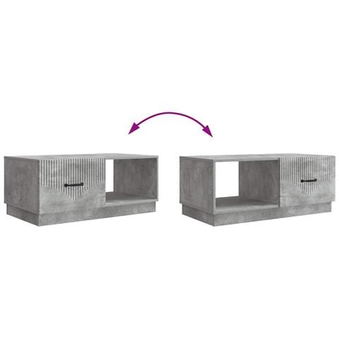 Tavolino da salotto Grigio Cemento 90 x 50 x 37 cm - Foto 9
