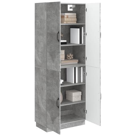 Set di armadi 2 pcs Grigio Cemento Legno ingegnerizzato - Foto 2