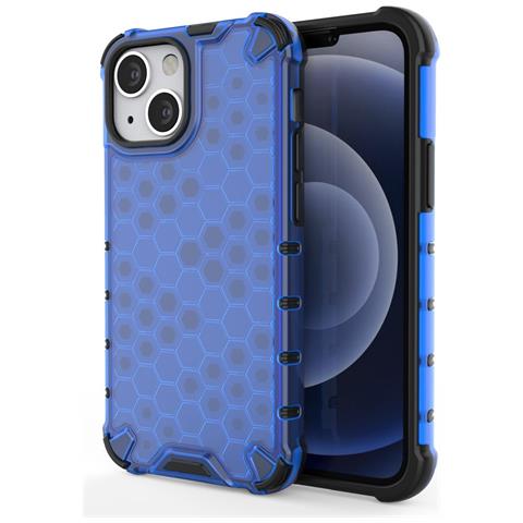 Honeycomb Corpo Con Copertura Rigida E Bumper In Tpu, Per Iphone 13 Mini, Blu - Foto 1
