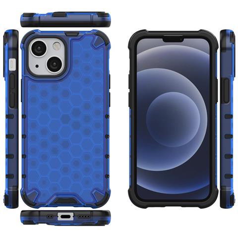 Honeycomb Corpo Con Copertura Rigida E Bumper In Tpu, Per Iphone 13 Mini, Blu - Foto 2