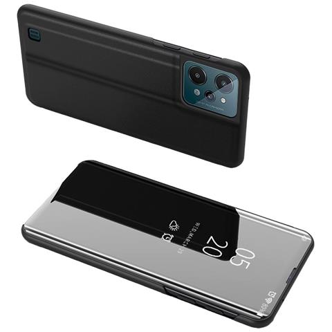Clear View Case Per Realme C31, Custodia Flip Nera. - Foto 1