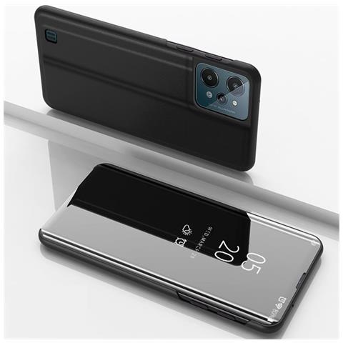 Clear View Case Per Realme C31, Custodia Flip Nera. - Foto 2