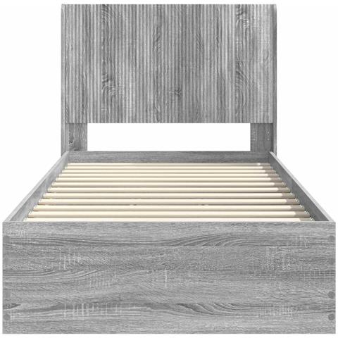 Struttura del letto con stoccaggio e testata Sonoma grigio - Foto 10