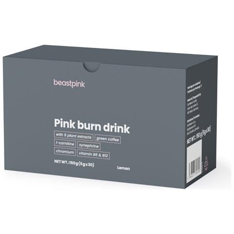 Bevanda in polvere Pink Burn Drink con caffeina 150 g Limone - Foto 1