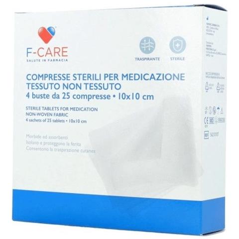 F Care Garza Compressa in Tnt 10X10CM 100 Pezzi - Foto 1