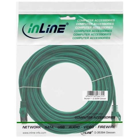 cavo patch per rete dati lan cat. 5e, 2x rj45, schermatura futp, colore verde, 7m - Foto 2