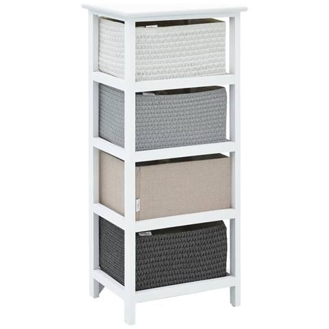 Mobile Portaoggetti con 4 Cassetti in Legno - Foto 2