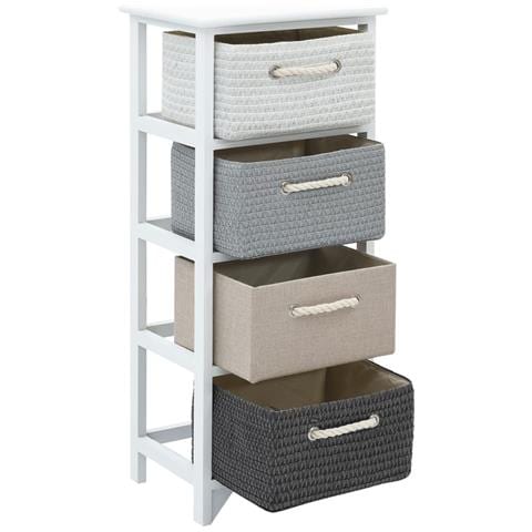 Mobile Portaoggetti con 4 Cassetti in Legno - Foto 5