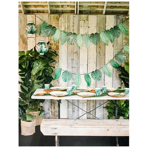 Talking Tables - 8 Bicchieri In Cartone Tropical Verde - Foto 2