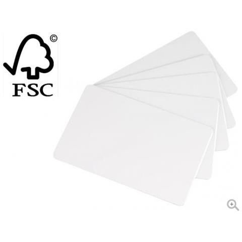 Holzfaser - 30 Mil - Schwarz / wei - Cr-80 Card (85.6 X 54 Mm) 500 Karte (n) Box - Karten - Fr Edikio Flex, Primacy, Zenius - Foto 1