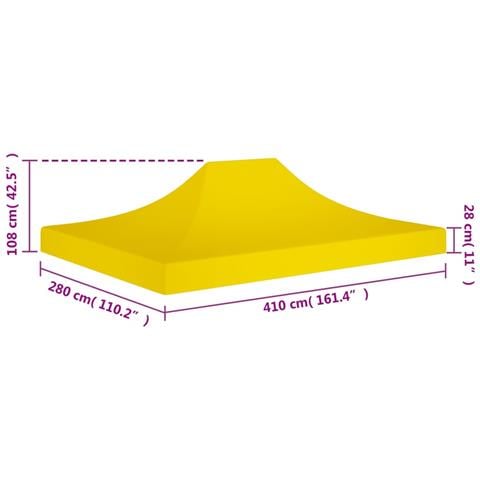 Tetto per Tendone per Feste 4x3 m Giallo 270 g / m² - Foto 6