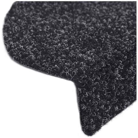 Tappetini per Scale Adesivi 5 pz 65x21x4 cm Neri Agugliati - Foto 2