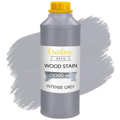 Mordente Per Legno A Base D'acqua | Grigio Intenso | 1l | Vernice A Rapida Essiccazione | Non Tossica | Per Pannelli In Legno, Cemento, Mattoni, Carta Da Parati | Alta Efficienza - Foto 1