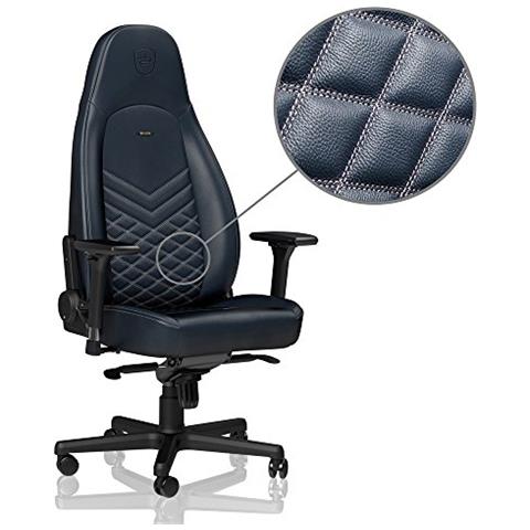 Sedia ICON Real Gaming in Pelle Sintetica colore Nero / Blu - Foto 1