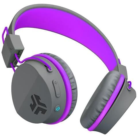 Jbuddies Studio Kids Wirelessgrigio / Viola - Cuffie Senza Fili - Bluetooth - Pieghevole Compatto - Autonomia 24h Bt - Foto 1