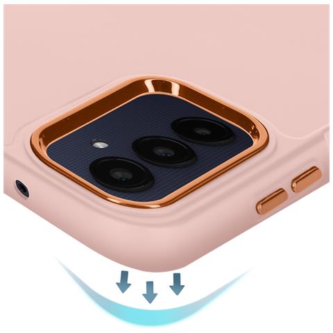 Cover Per Samsung Galaxy A25 5g Rigida Bordo Fotocamera Metallizzato - Foto 2