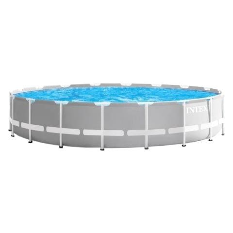 26732NP piscina fuori terra Piscina con bordi Piscina rotonda 24311 L Grigio - Foto 1