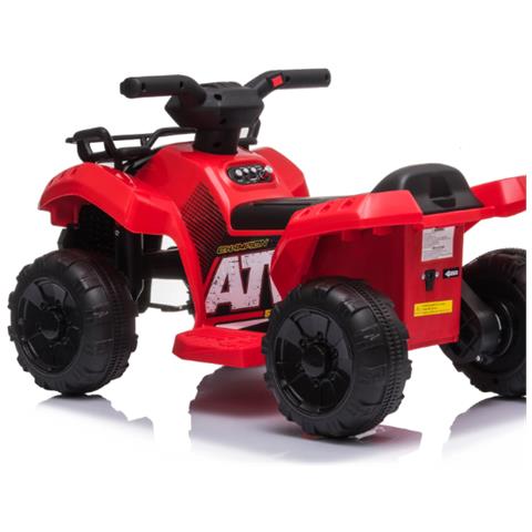 Quad Elettrico Mini, Da 6v Con Clacson, Pedale, Faro, Marce Avanti /indietro, Giocattolo Quad A Batteria Con 4 Ruote Per Bambini Colore Rosso - Foto 2