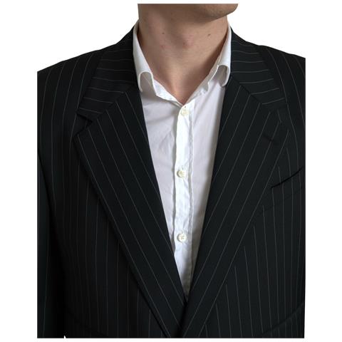 Blazer Sicilia Monopetto A Righe Nere - It58 - Xxl - Foto 2
