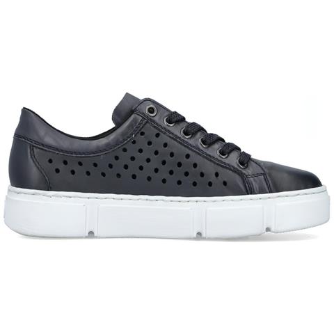 Blue Casual Closed Sport Shoe Sneakers Pelle Scarpe Donna Blu Eu 37, N5918-14 - Foto 3