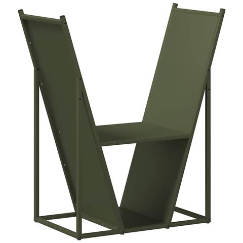 Rastrelliera per Legna da Ardere Verde Oliva 69,5x35x81 cm - Foto 1