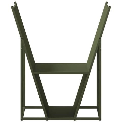 Rastrelliera per Legna da Ardere Verde Oliva 69,5x35x81 cm - Foto 10