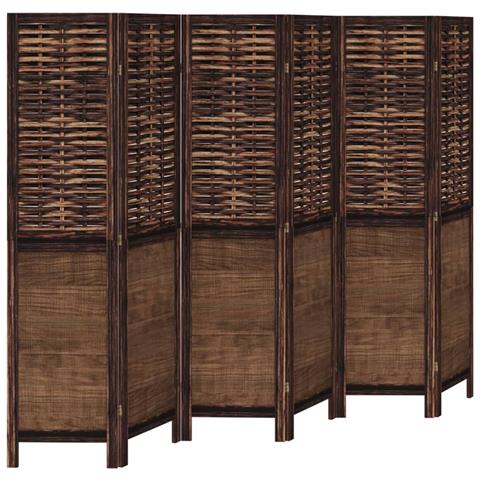 Divisorio Ambienti 6 Pannelli Marrone Scuro Massello Paulownia - Foto 2