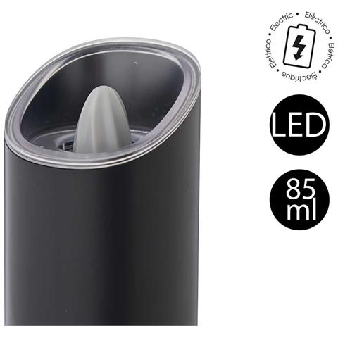 Sale Pepe Elettrica Luce Led E Mulino Ceram 5,2x5,2x20,3 Cm. Colore Nero - Foto 3