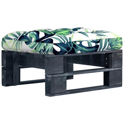 Ottomana Da Giardino Pallet In Legno Di Pino Impregnato Nero - Foto 2