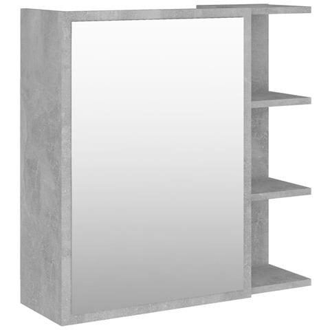 Lusso Casadino -  Mobile Bagno Specchio Grigio Cemento 62,5x20,5x64cm Multistrato - Foto 1