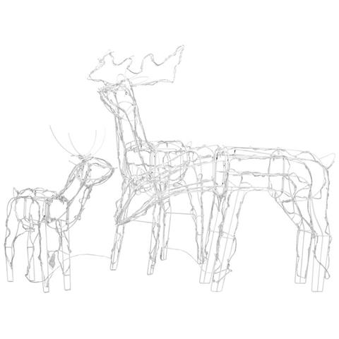 Decorazioni Di Natale A Forma Di Renne 3 Pz 229 Led - Foto 1