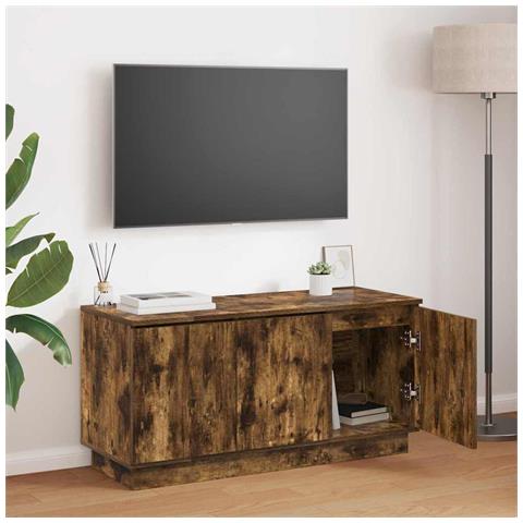 Mobile TV Affumicato 100x38x49 cm Legno ingegnerizzato - Foto 2