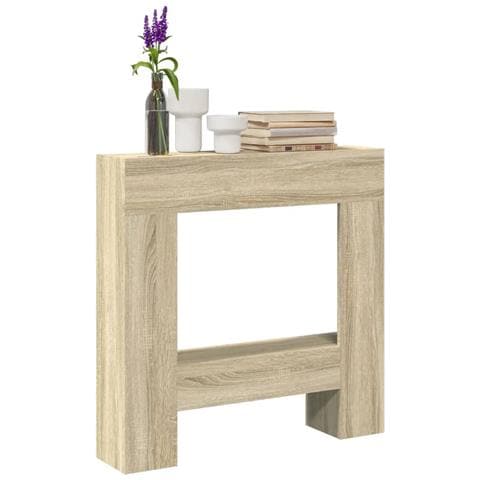 Cornice per Camino Rovere Sonoma 81x18x82 cm in Truciolato - Foto 2
