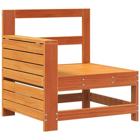 Divano Senza Braccioli Giardino con Tavolino Marrone Cera Pino - Foto 1