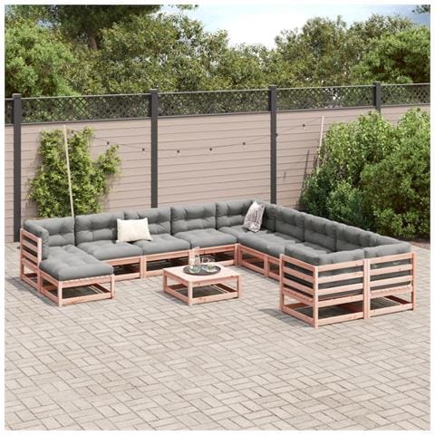 Set Divani da Giardino 12 pz in Legno Massello Abete Douglas - Foto 2