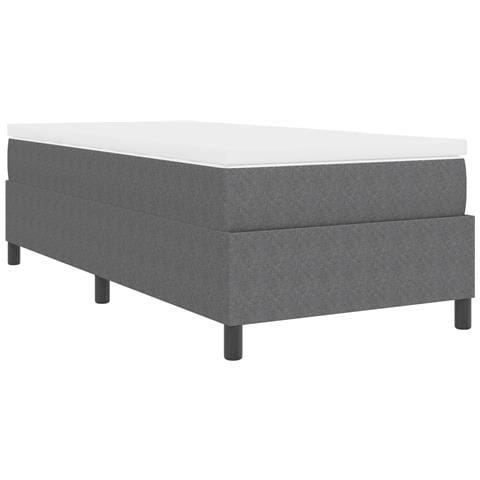 Letto a Molle Insacchettate con Materasso Grigio Chiaro 100x200 cm Tessuto in Corduroy - Foto 9