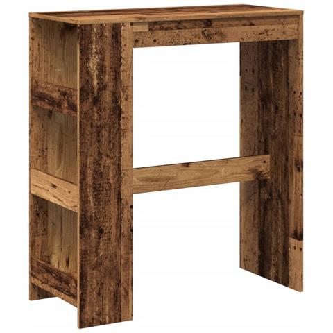 Tavolo Bar con Rastrelliera Antico 90x40x103,5 cm Multistrato - Foto 1