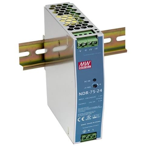 NDR-75-24 alimentatore per computer 76,8 W Blu, Metallico - Foto 1