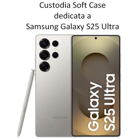 Custodia Tpu Silicone Cover Soft-case Per Samsung Galaxy S25 Ultra Blu - Foto 2